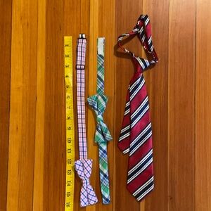 Boys 1 Necktie and 2 bow ties bundle